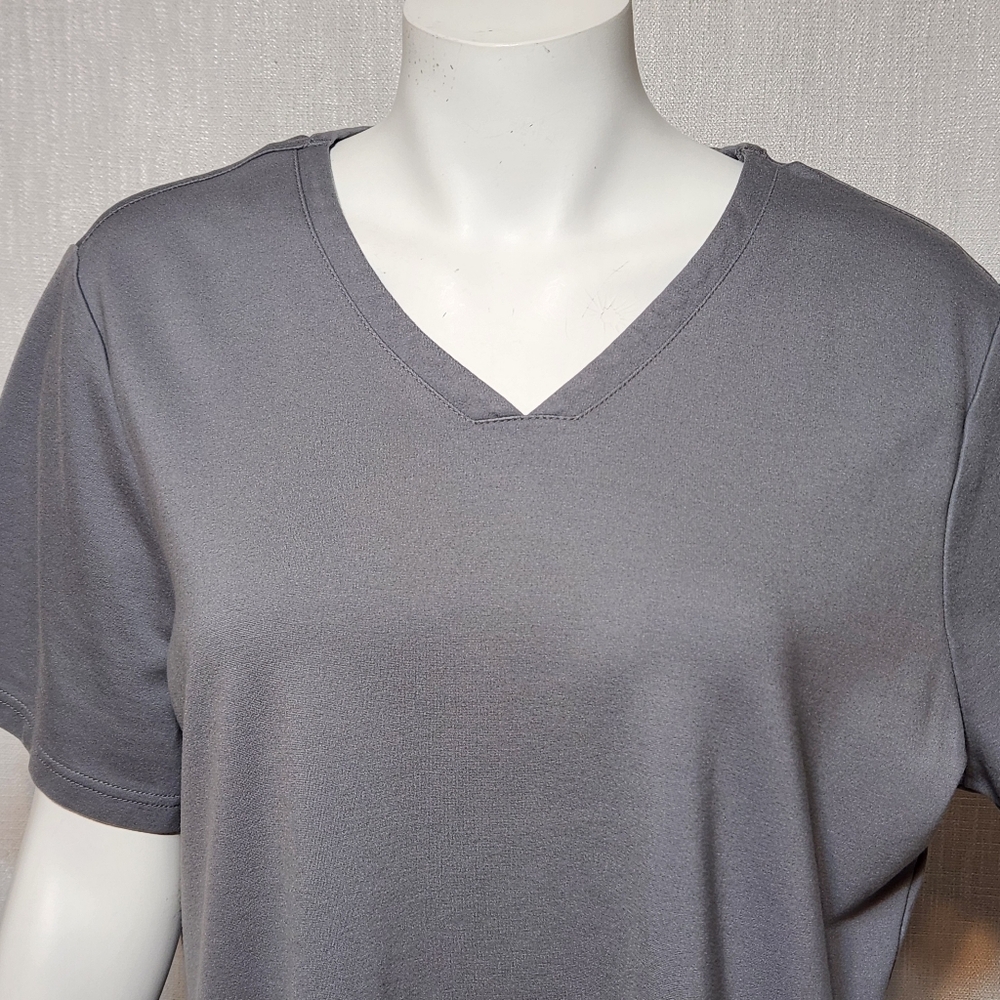 Jaanuu Scrubs Top Gray Grey Heavyweight Quality Size 2X - Picture 2 of 9